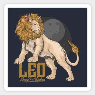 lion leo strong wisdom Magnet